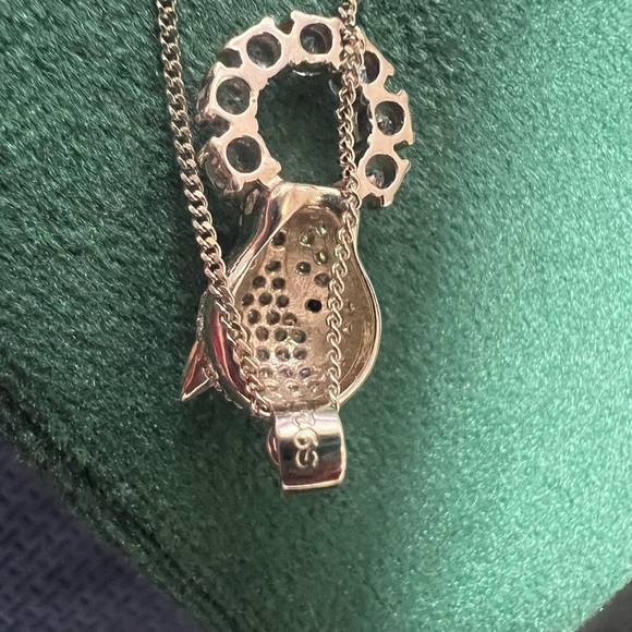 Elegant Silver and Purple Panther Pendant Necklace Tanzanite - Picture 3 of 4